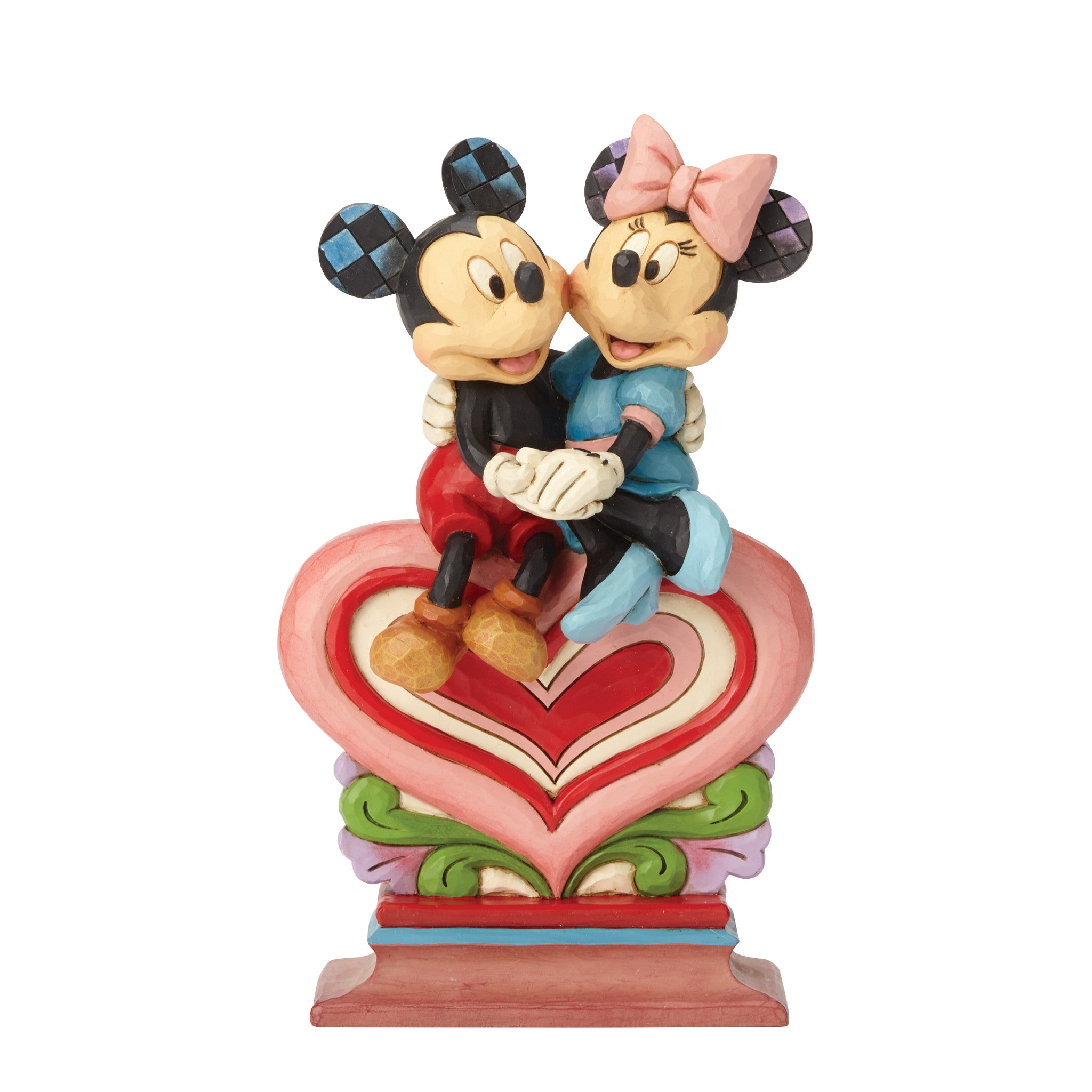 Mickey Minnie Sitting on Heart Disney Traditions Jim Shore – STATE